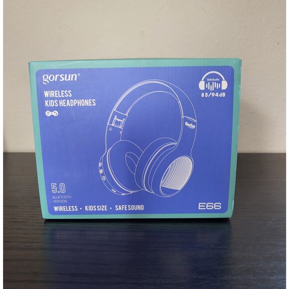 Bluetooth Kids Wireless Headphones Microphone 85/94dB Volume Limited Blue NEW - Picture 2 of 7